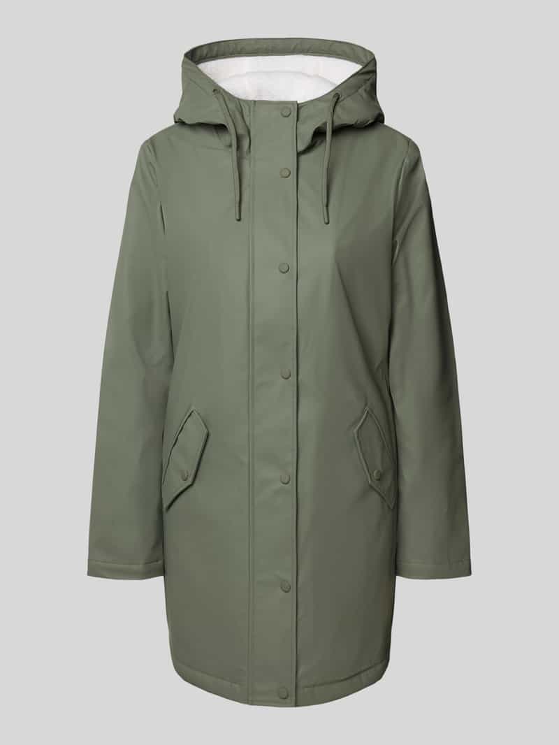 Only Functionele jas ONLSALLY RAINCOAT OTW NOOS met capuchon en voering van teddy-pluche