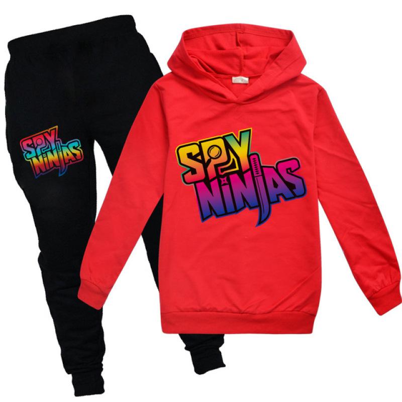 Xuhaijian02 SPY NINJA Hoodie Baby Jongens Meisje Sweatshirt Kinderkleding Trainingspak Harajuku Streetwear Game Kinderkleding Sets 130