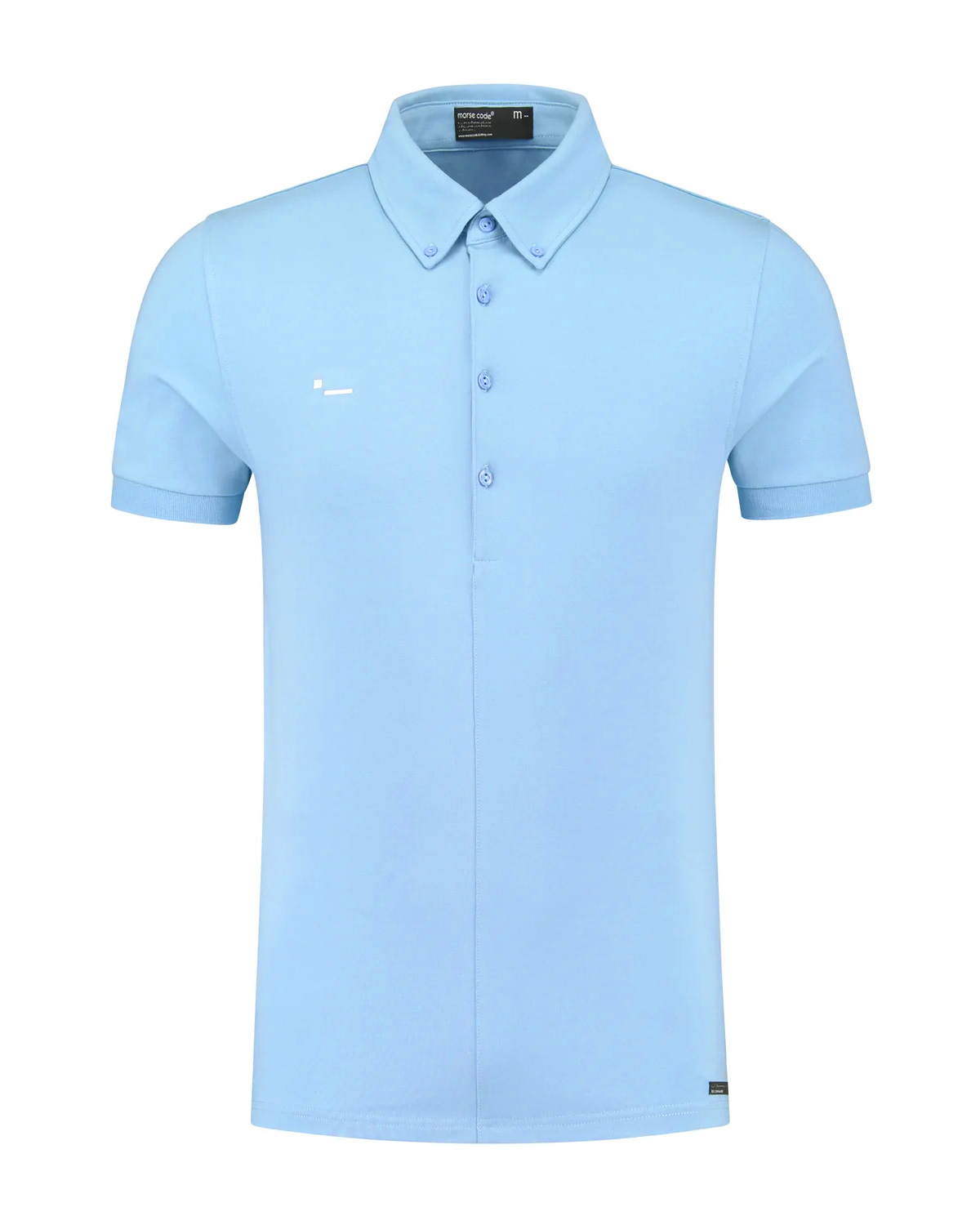 Morse code Alpha 1 jersey polo met korte mouwen