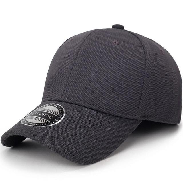 Headgear Ademende Heren Baseball Cap Gemonteerd Gesloten Volledige Cap Dames Outdoor Zonwering Sport Golf Caps Trucker Hoed Hiphop Hoeden Paar Hoed Reishoed donkergrijze kleur