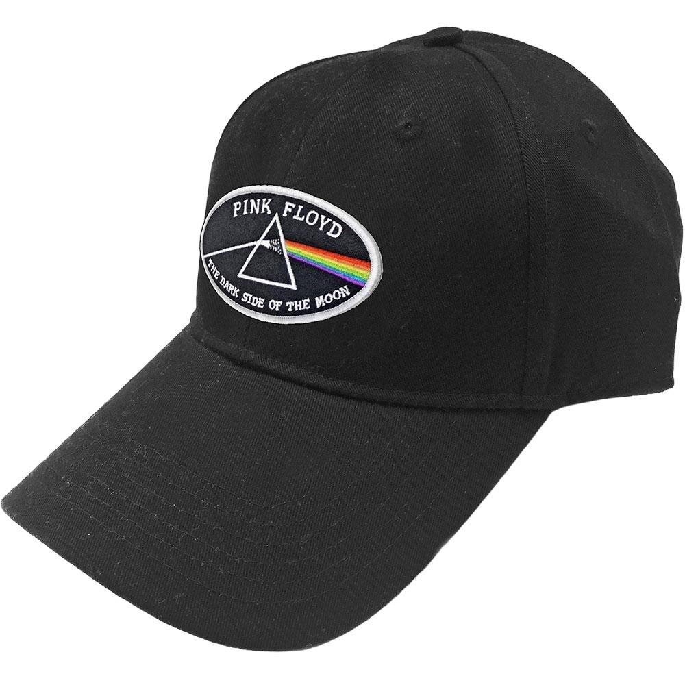 Pink Floyd Unisex volwassene de donkere kant van de maan omzoomde baseballpet One Size zwart/wit