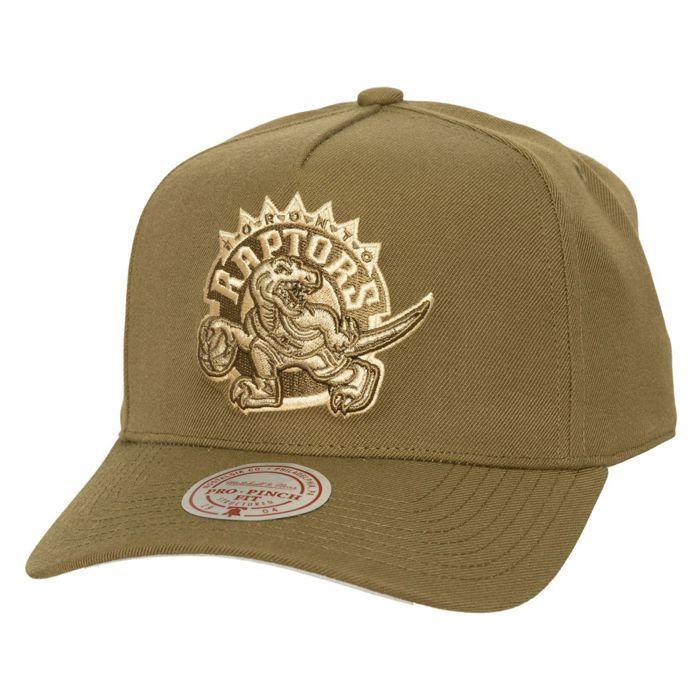 59caps Casquette Snapback PRO CROWN - MITCHELL & NESS - Toronto Raptors - Couleur Olive - Unisexe - Taille Unique