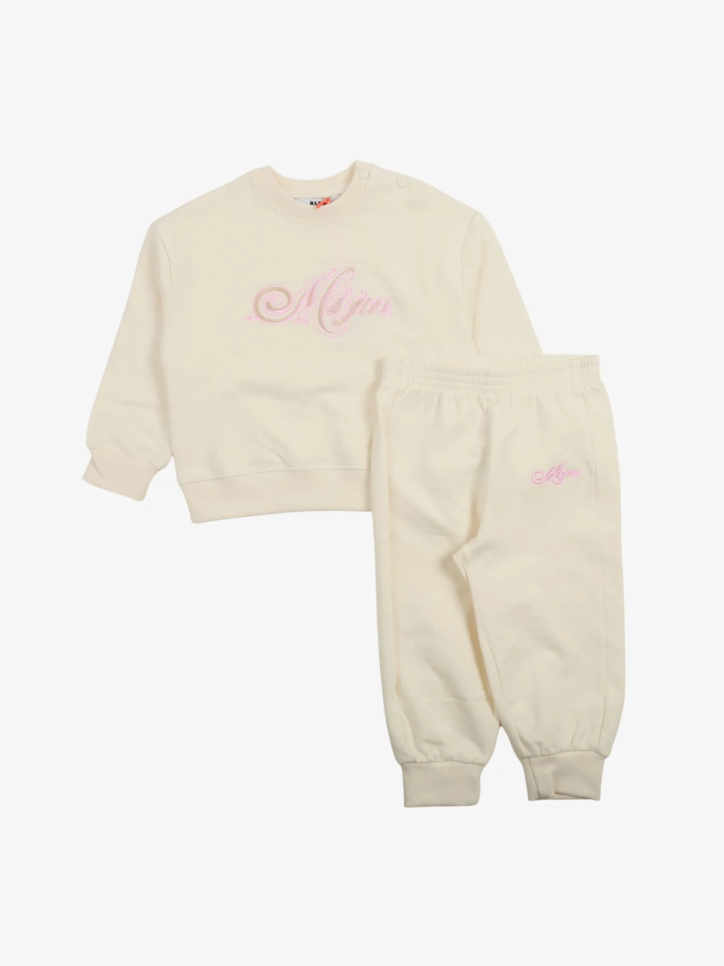 Msgm Meisjes joggingpak creme