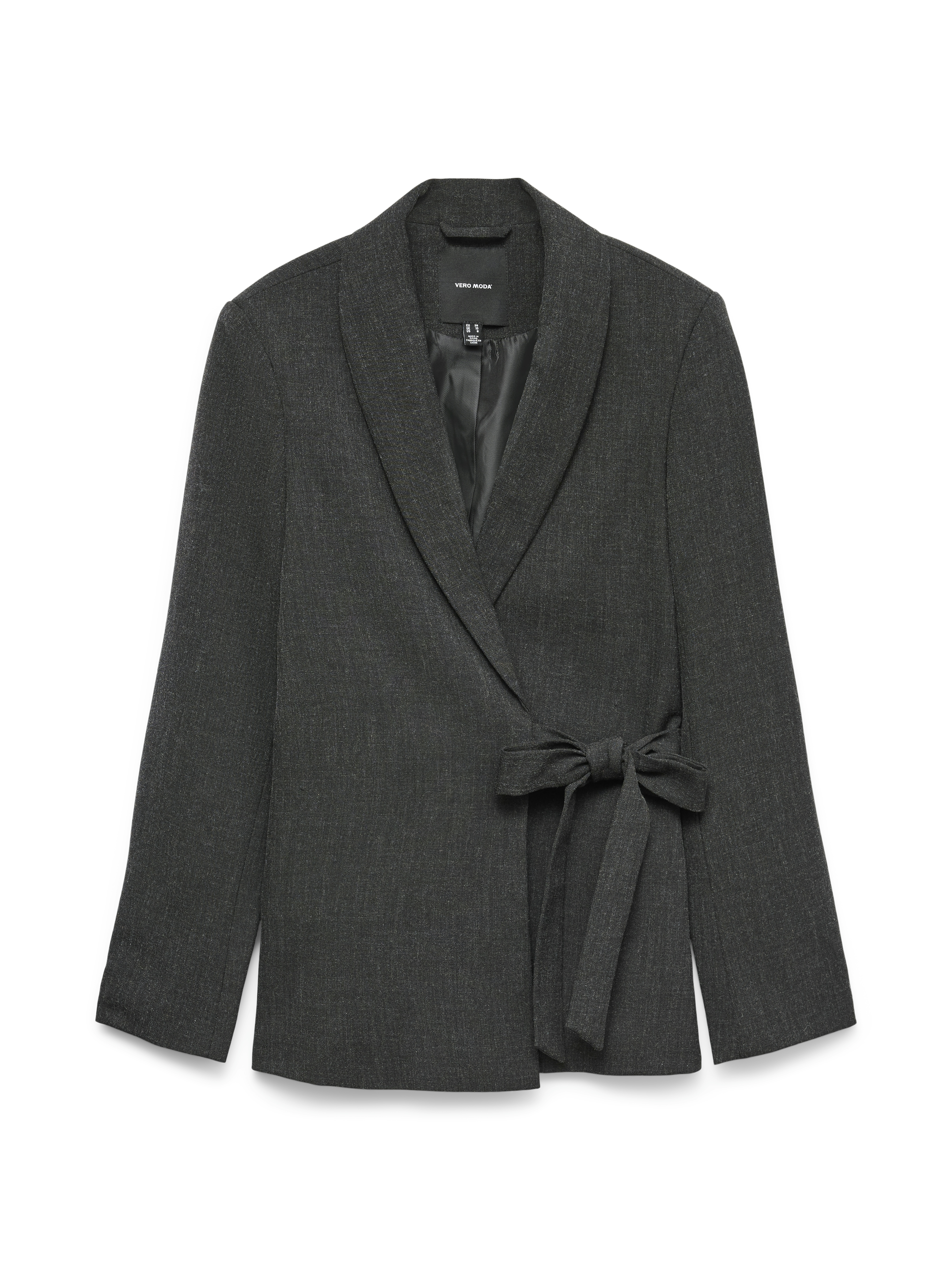 Vero Moda vmbestie ls loose strap blazer 10333972 dark grey melange