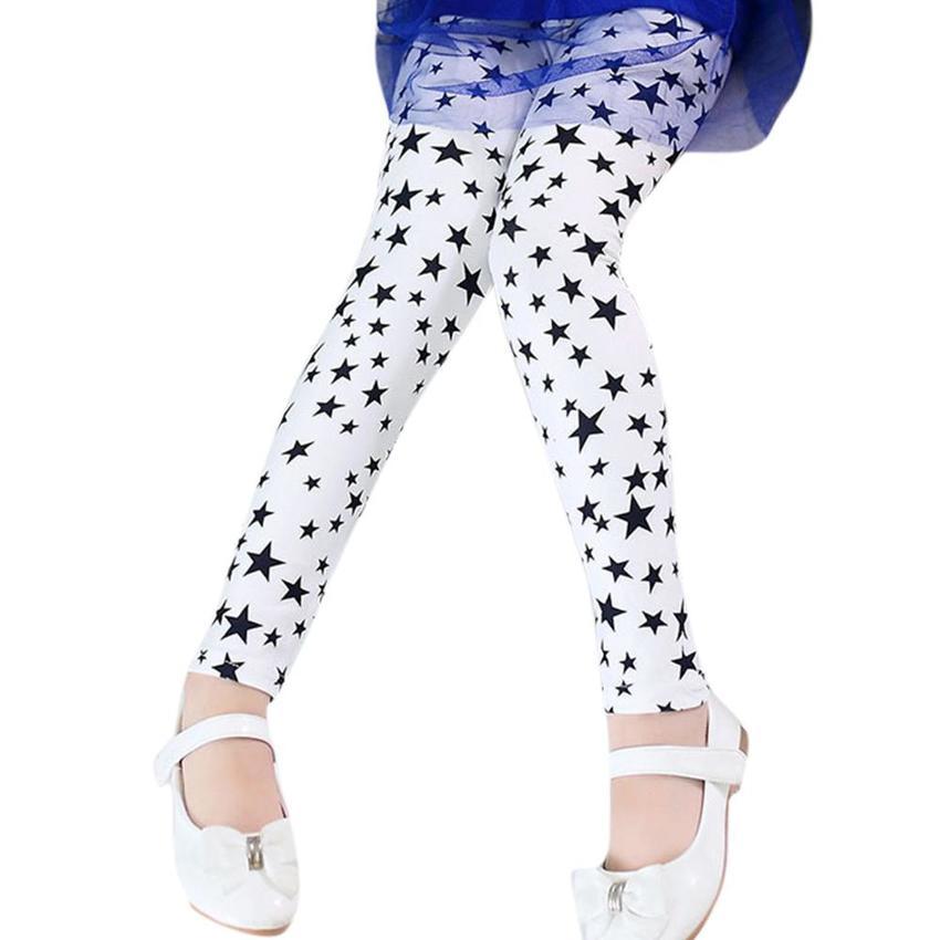 LuckyFebruary Slanke leggings voor meisjes met print, casual lange broek voor kinderen, outdoor-broek voor kinderen, alle matchbroeken 100