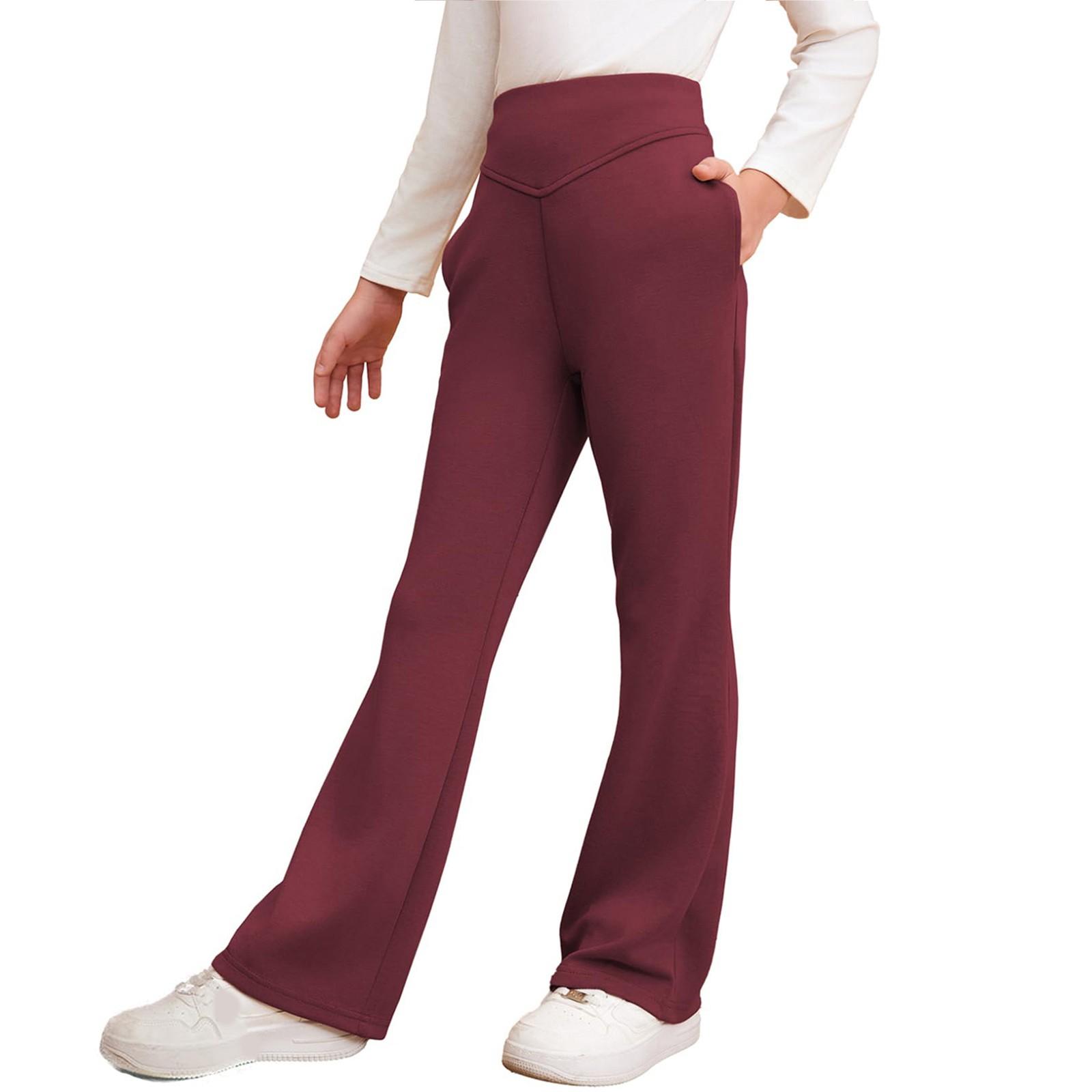 YaseHasaki Kinderen Leggings Dans Workout Hardlopen Yoga Broek 160 rood