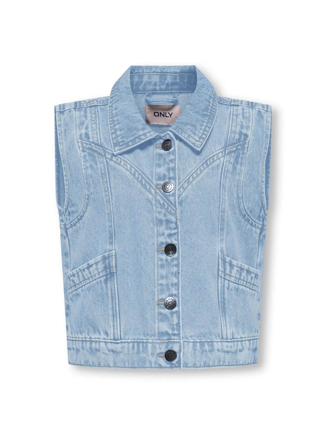 Kids ONLY zomer jeans gilet meisjes - licht blauw denim - Kogkennedy
