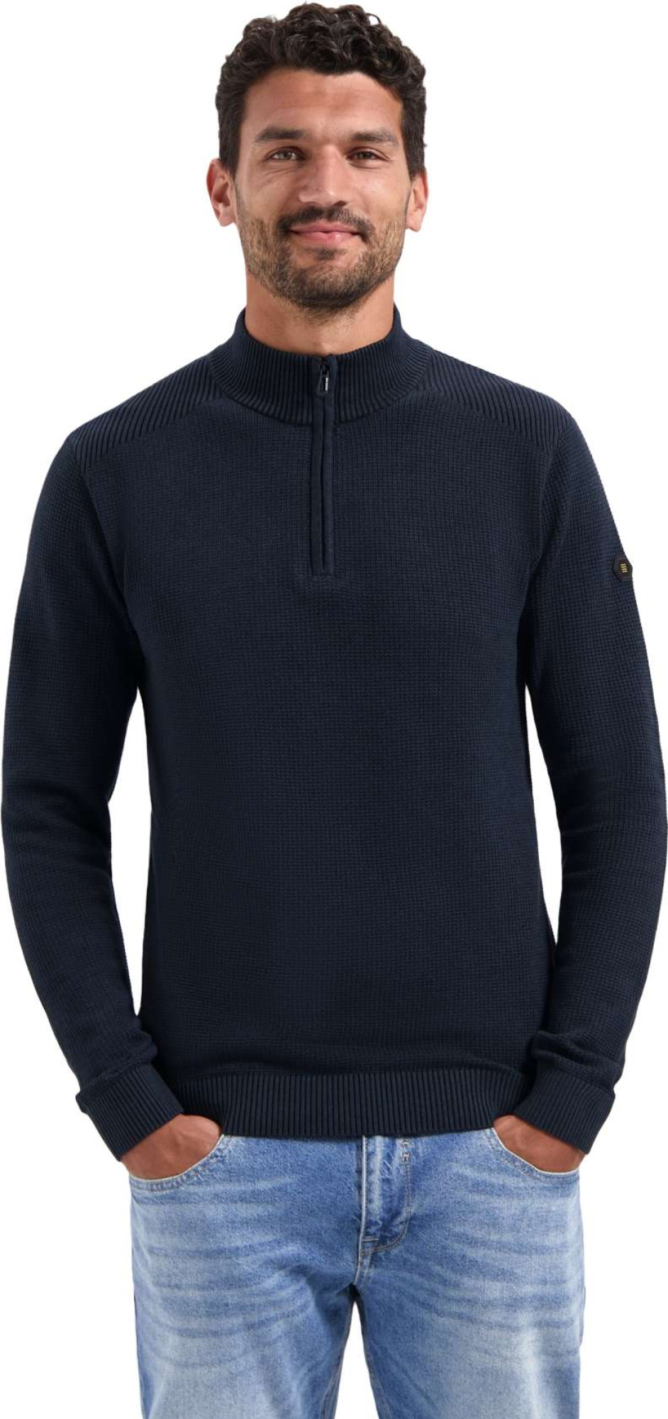 No Excess Pullover half zip plated structure night