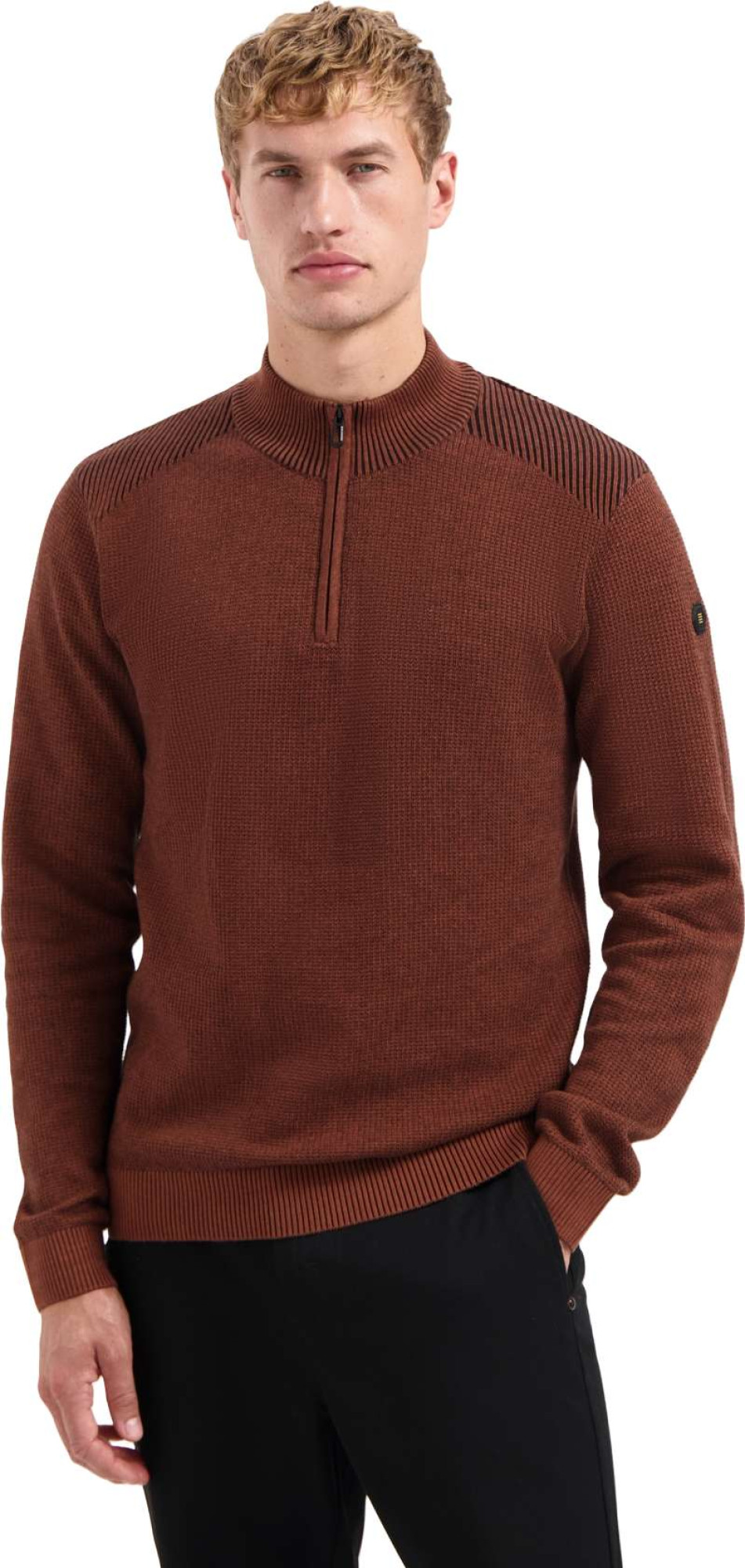 No Excess Pullover half zip plated structure terra