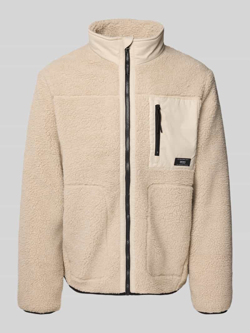 Tom Tailor Denim Fleecejack met geborduurd logo
