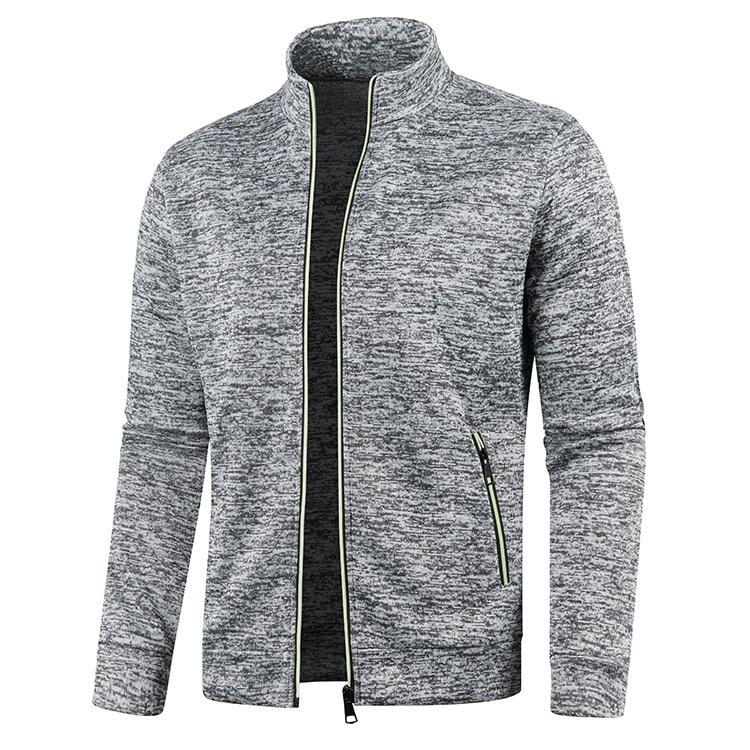 King Billion Herfst Winter Heren Rits Gebreide Lange Mouwen Dunne Kasjmier Mode Top Trui Jas XXL
