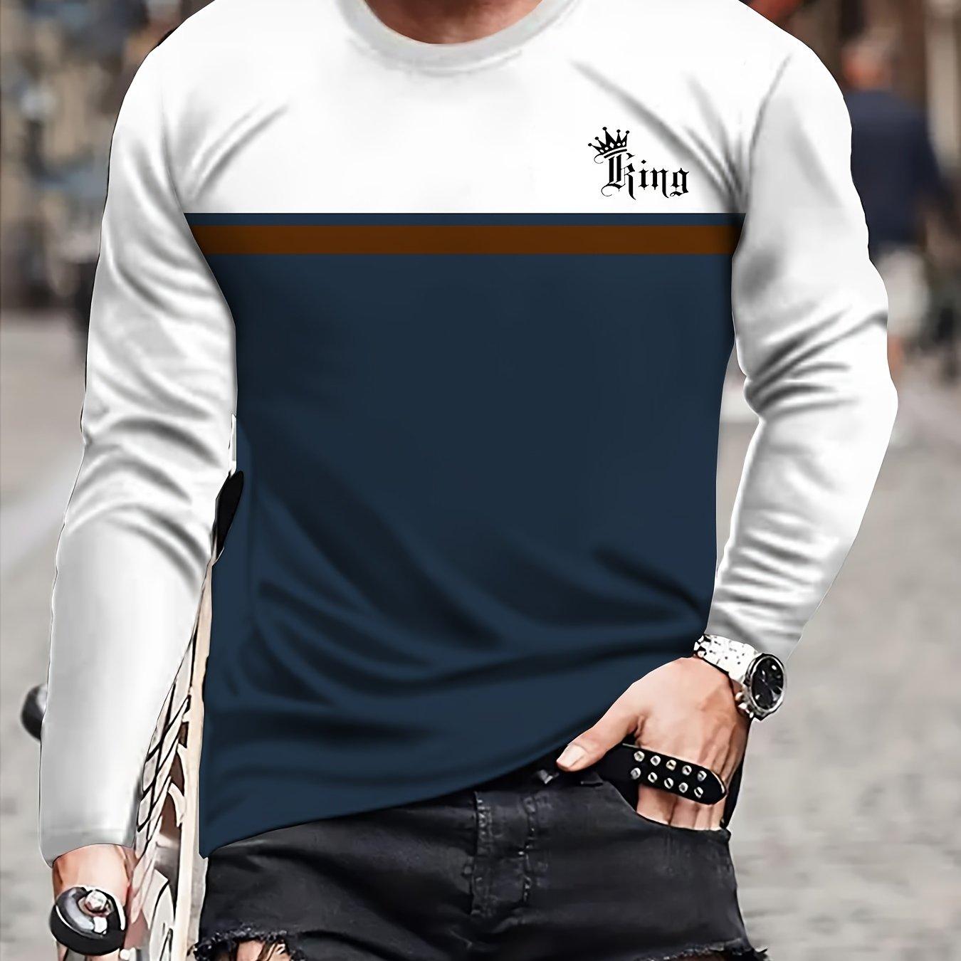 ETST WENDY 005 Vintage heren T-shirt met lange mouwen Patchwork T-shirts Tops Geruit T-shirt voor heren 3D-gestreepte bedrukte kleding Oversized Streetwear 5xl 3XL