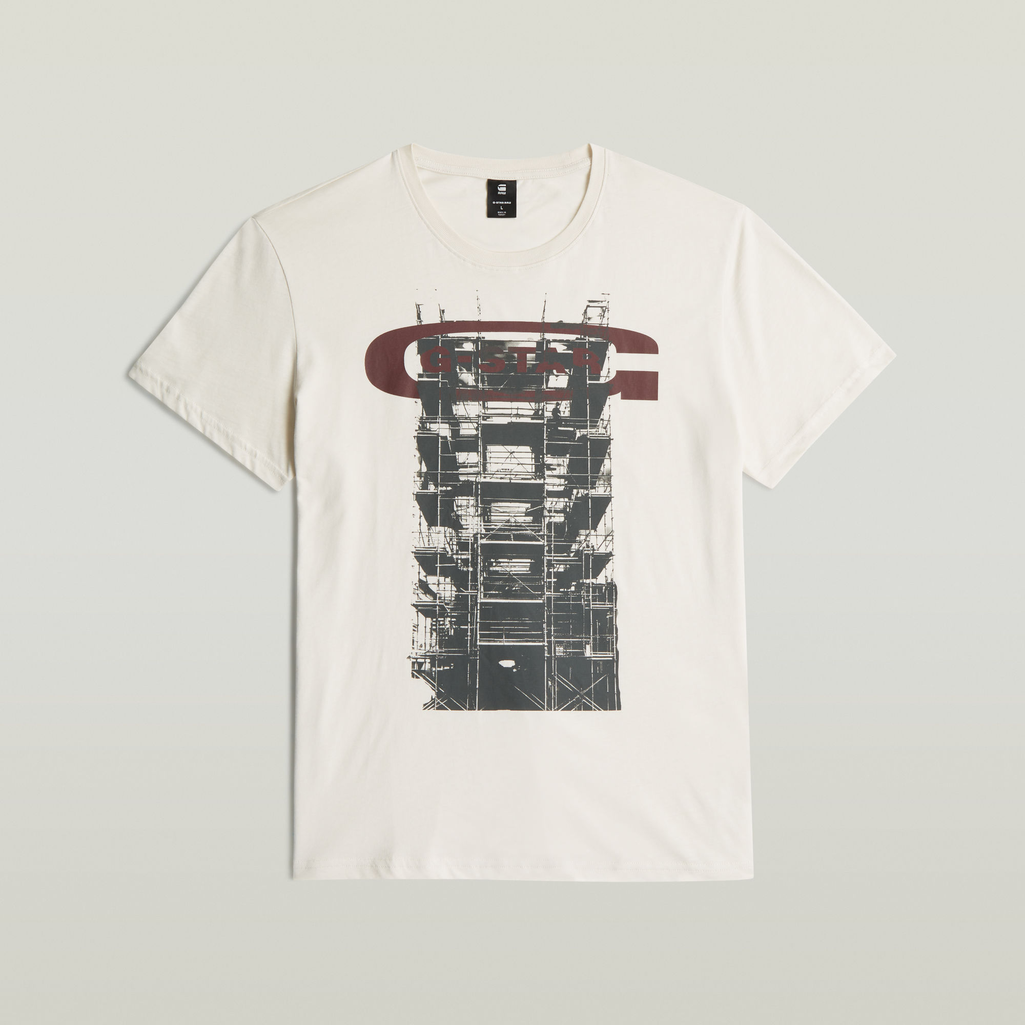 G-Star RAW Building Graphic T-Shirt - Wit - Heren