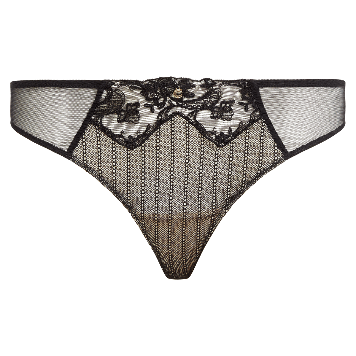 Chantelle Cabaret Sauvage tanga slip, zwart