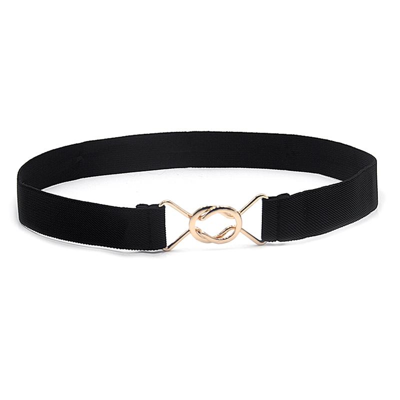 Powerful Temptation Mode Dames Riemen Tailleband Dunne elastische tailleriem Jurk Kledingaccessoires zwart