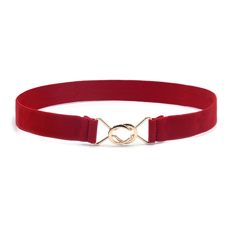 Powerful Temptation Mode Dames Riemen Tailleband Dunne elastische tailleriem Jurk Kledingaccessoires rood