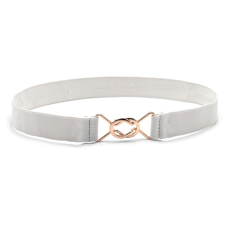 Powerful Temptation Mode Dames Riemen Tailleband Dunne elastische tailleriem Jurk Kledingaccessoires wit