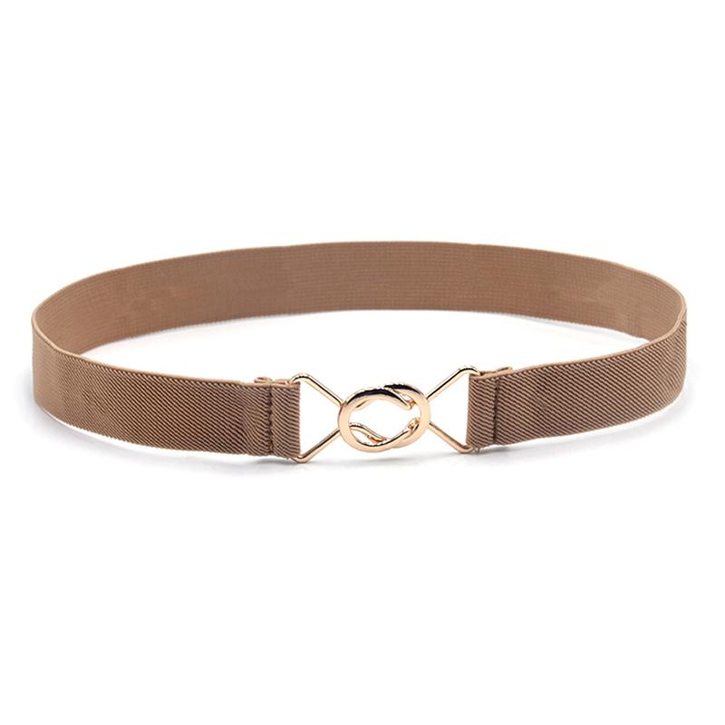 Powerful Temptation Mode Dames Riemen Tailleband Dunne elastische tailleriem Jurk Kledingaccessoires kaki