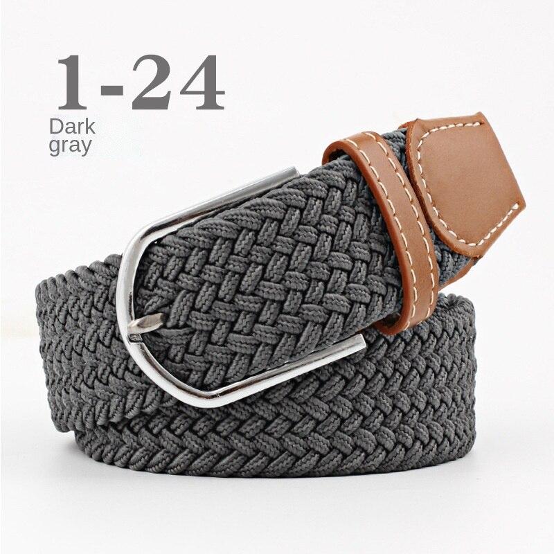 Straight Fire Fashion 2024 Nieuwe Mode Hoge Kwaliteit Explosieve Vrouwen Canvas Riem Mannen Elastische Riem Casual Stretch Geweven Pin Gesp Riem