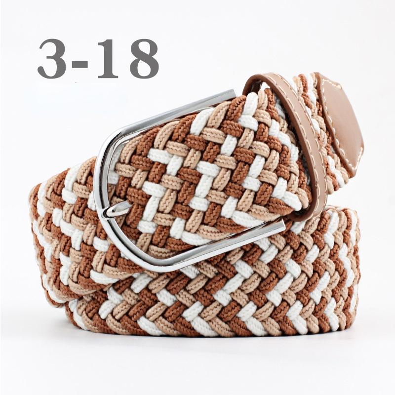 Straight Fire Fashion 2024 Nieuwe Mode Hoge Kwaliteit Explosieve Vrouwen Canvas Riem Mannen Elastische Riem Casual Stretch Geweven Pin Gesp Riem wit/beige