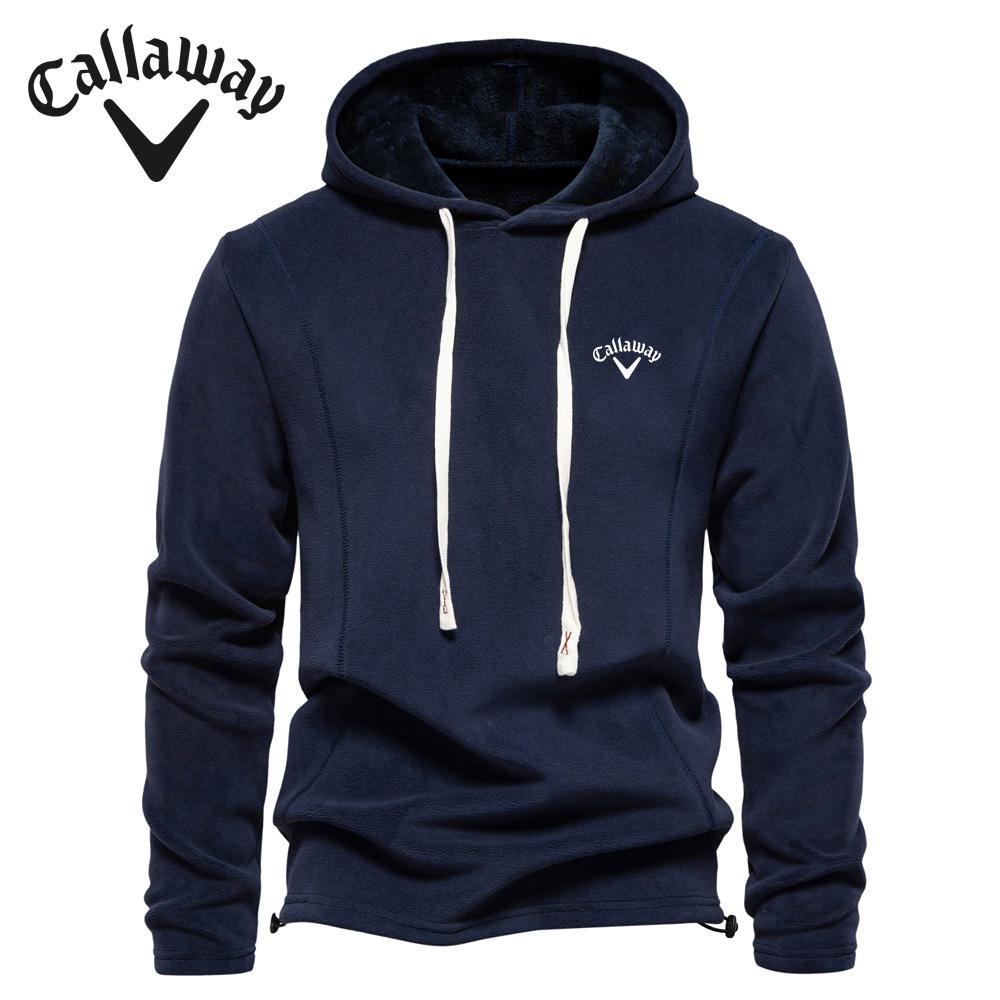 Callaway geborduurd herfst- en winter nieuw heren sweatshirt met lange mouwen en capuchon trend veelzijdige fleece warme sweatshirt S