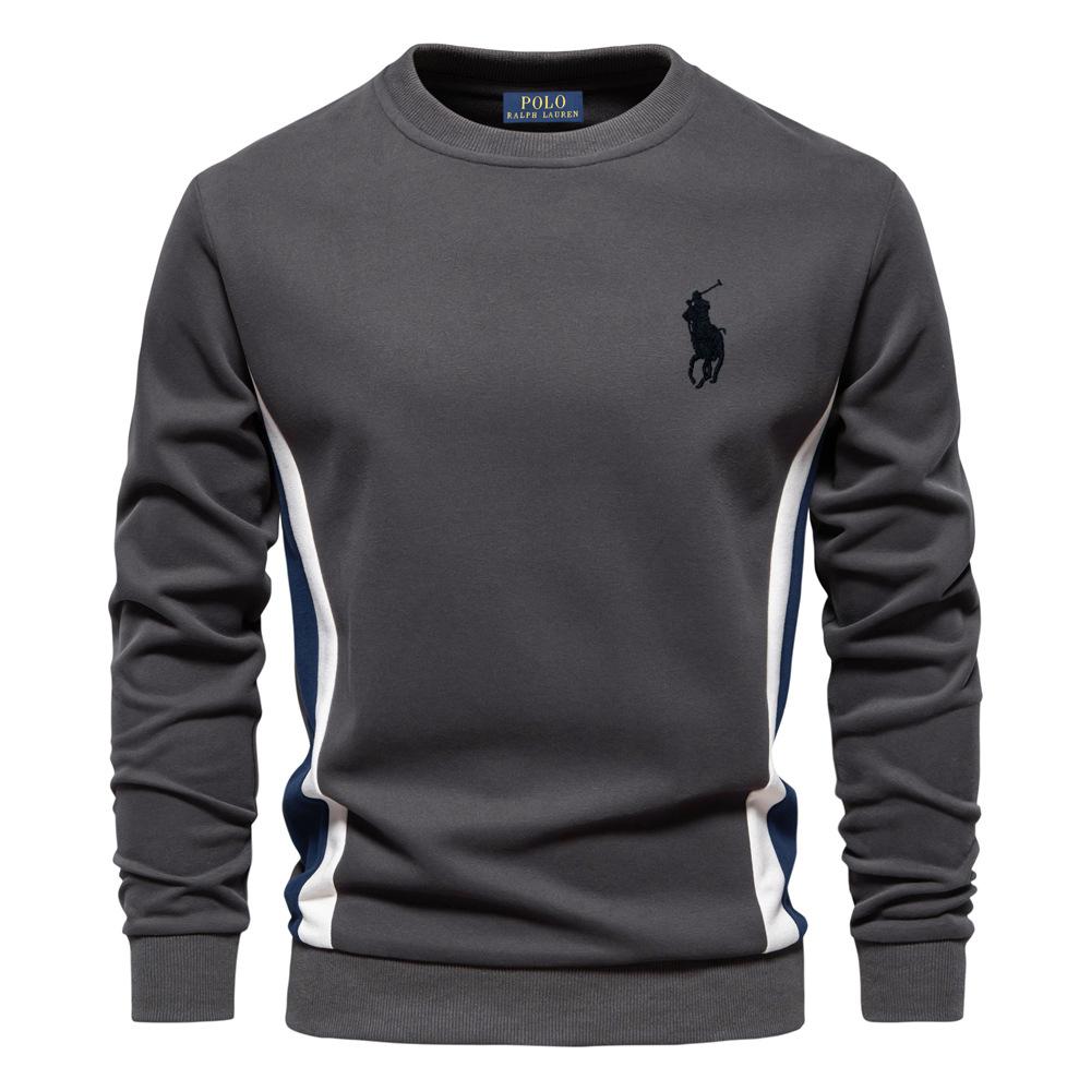 Polo Ralph Lauren Pony Geborduurd Herfst Nieuw Heren Lange Mouw Patchwork Hoodie Heren Casual Slim Fit Ronde Hals Sport Pullover S
