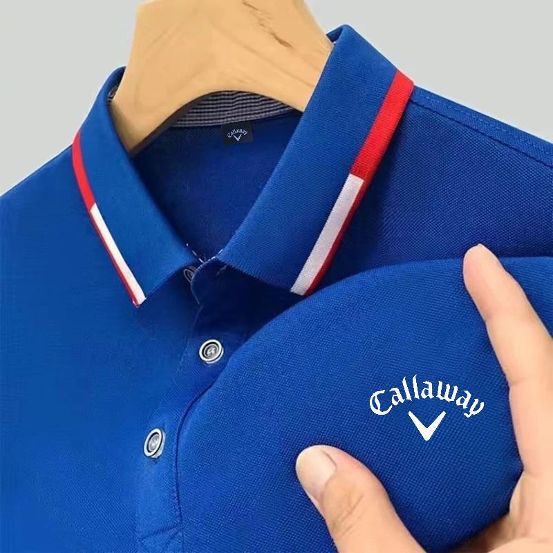 Callaway Geborduurde 2025 Nieuwe Zomer Poloshirt voor Heren Hoge Kwaliteit Casual Comfortabel en Ademend T-shirt met Korte Mouwen voor Heren XL