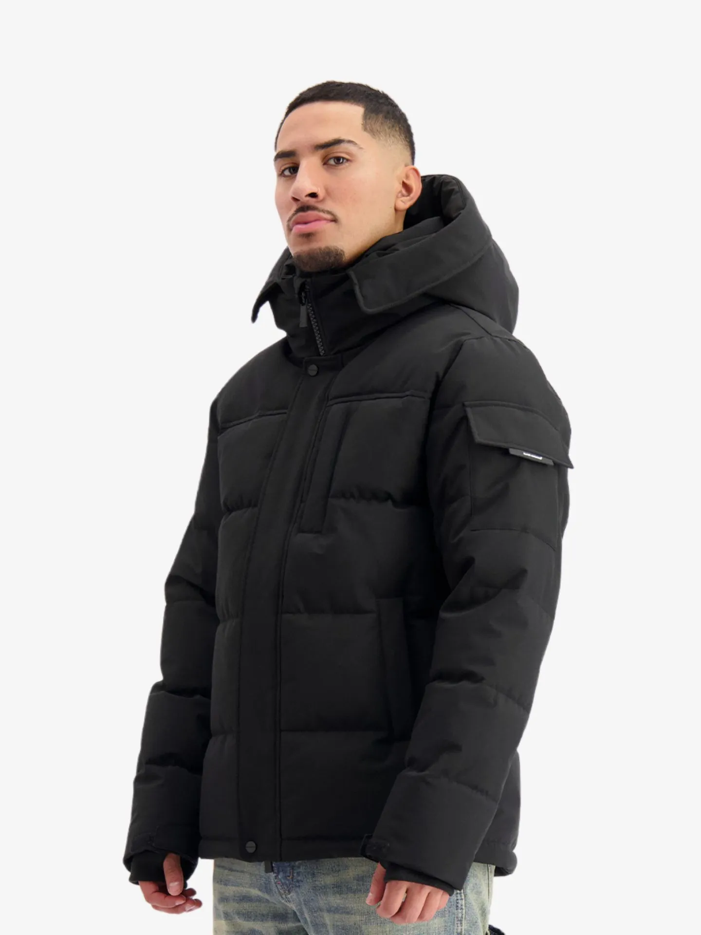 Black Bananas Heren winterjas commander v2 zwart