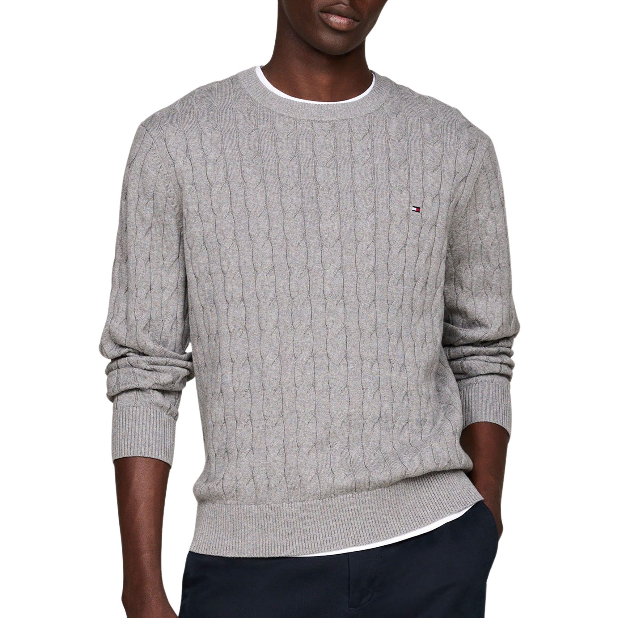 Tommy Hilfiger Classic Cotton Cable Crewweater Heren