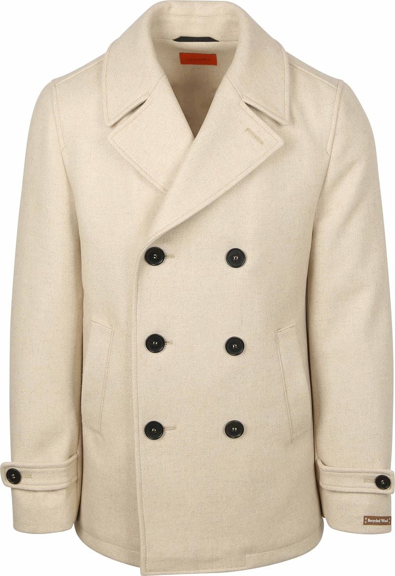 Suitable Coat Caban Wol Blend Ecru