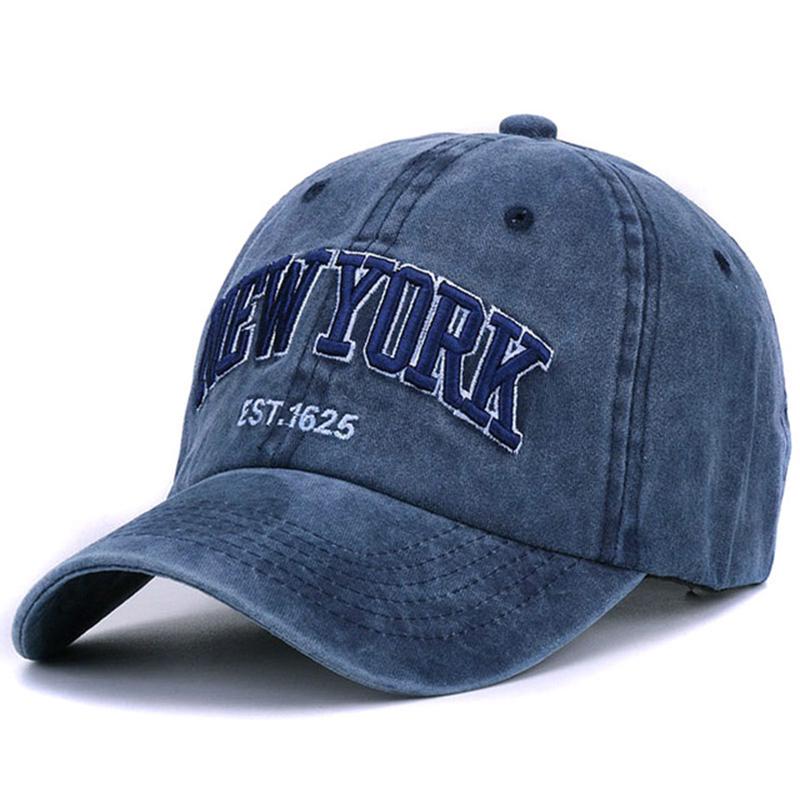 Cap Factory Gewassen hoed heren katoenen snapback baseballpet damesmode sport hiphophoeden blauw
