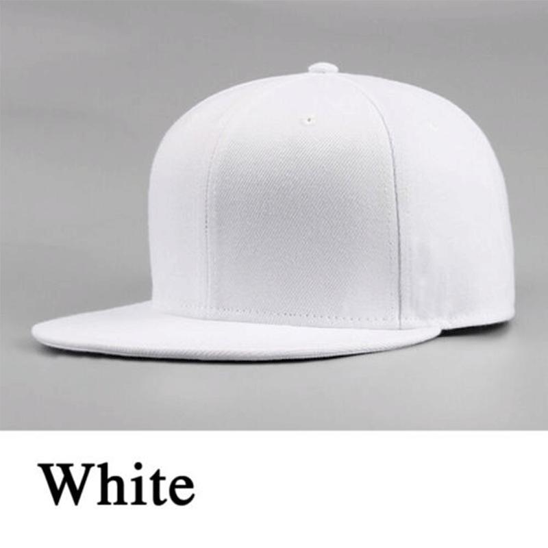 Headgear Verstelbare effen kleur baseballpet Sport Hip Hop Caps Lichtbord Paarhoeden Casual zonwering Trucker Hat Platte pet Basketbalhoed wit