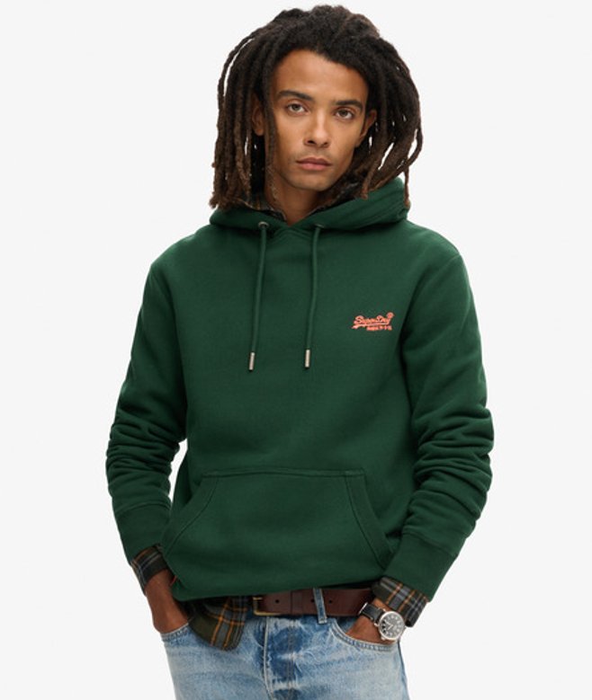 Superdry Essential Logo Hoodie Groen