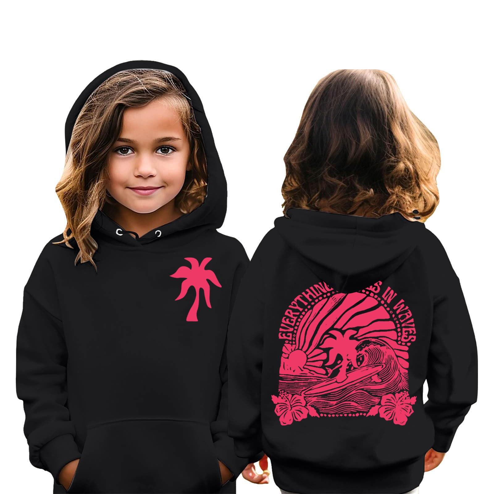 Glasses Kinderen Hoodies Losse Bedrukte Capuchon Sport Shirt Modieus Sport Shirt 140