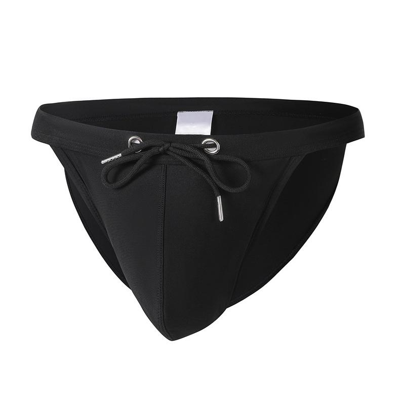 1Traveling Heren Zomer Kleding Trekkoord Sexy Effen Kleur Comfortabele Stof Zwembroek Strand Badpak Driehoekig Zwempak L