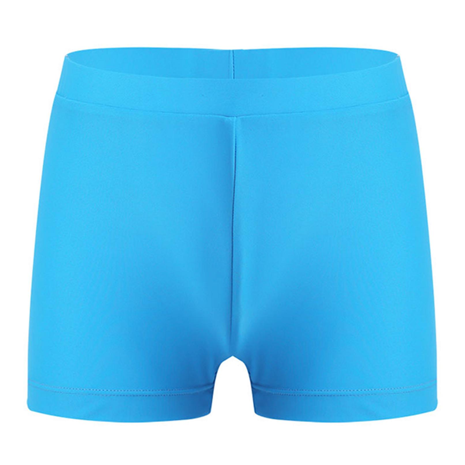 Ranrann Gymnastiekbroek voor kinderen, meisjes, effen kleur, balletdansbroek, sportzwemstrandshort 5-6 Years