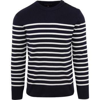 Armor Lux Sweater  Groix Trui Strepen Navy