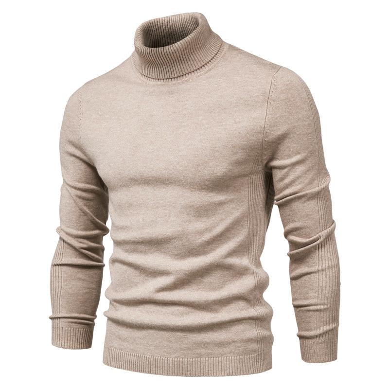 AIOPESON Men Fashion AIOPESON Heren Truien Winter Coltrui Dikke Casual Schildpad Effen Kleur Kwaliteit Warme Slanke Trui Heren Coltrui Mannelijke L 65-72kg