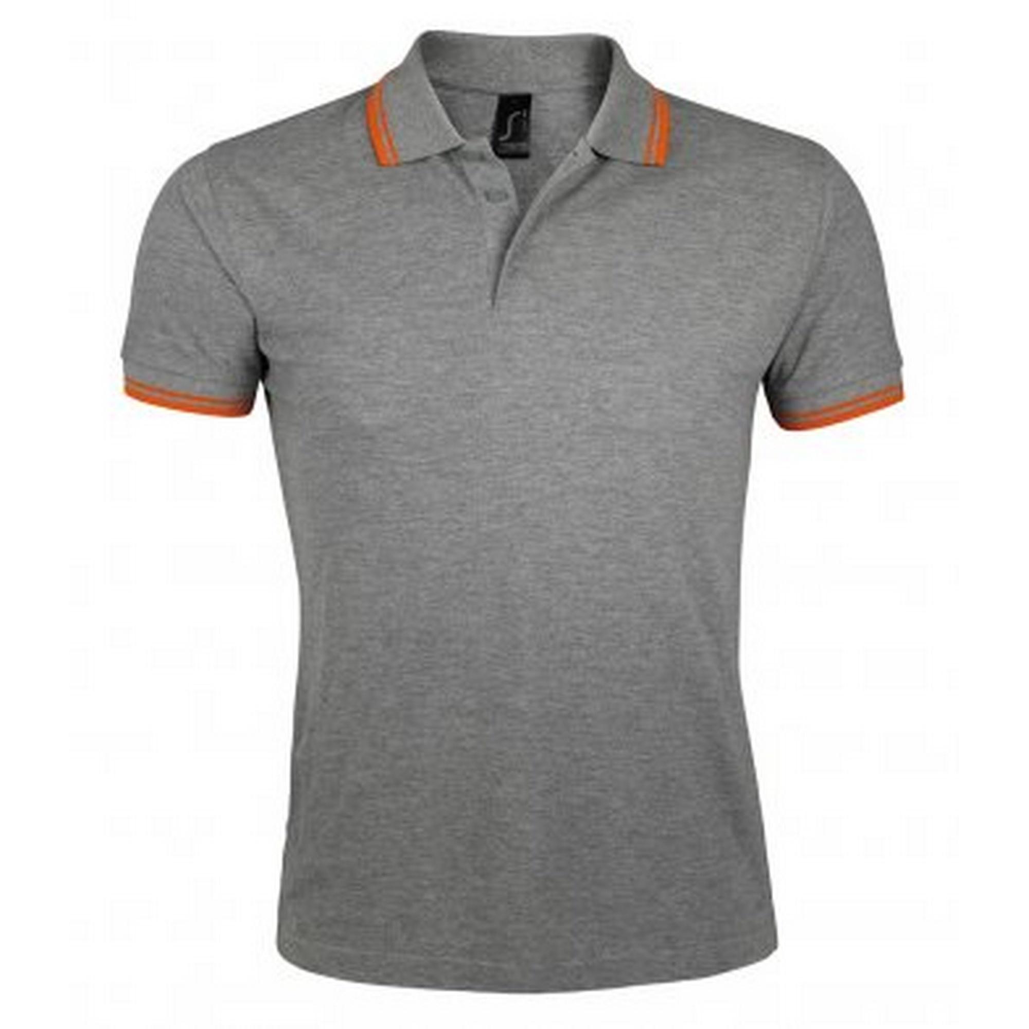 SOLS Heren Pasadena getipt piqué poloshirt met korte mouwen XL