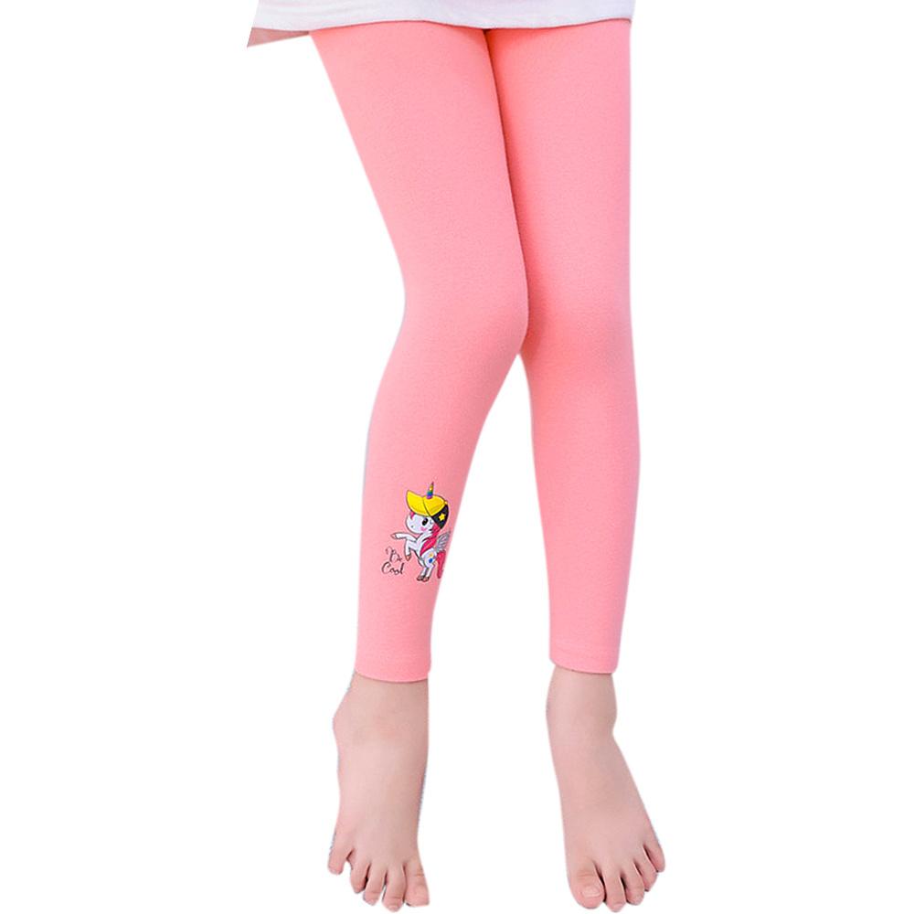 Bala bala Cartoon Eenhoorn Meisjesleggings Kinderen Slim Fit Stretchbroek Sport Skinny lange broek 160