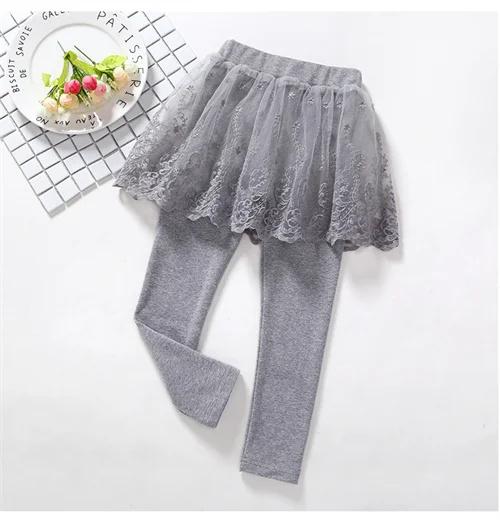 Lawadka 2-6Y Kinderen Meisjes Leggings Lente Herfst Rok-Broek Kant Prinses Kinderen Broeken Mode Kinderen Broeken Voor Meisjes Roze Grijs Zwart 90