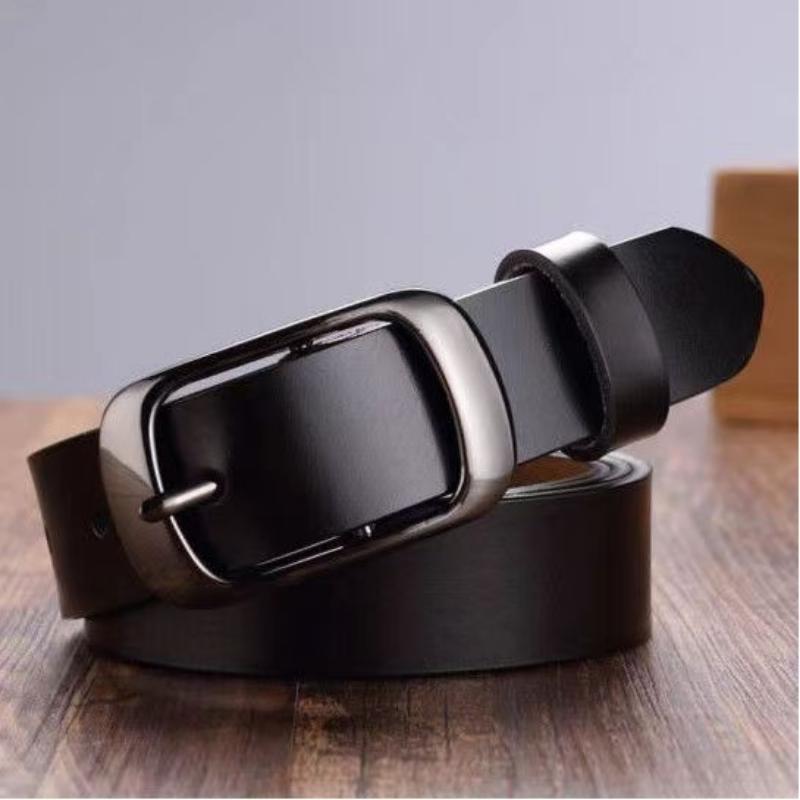 L.RIDING PULO Riem Dames Dun Eenvoudig Veelzijdig Casual Riem Vrouwelijke Broekriem Retro Pin Gesp Decoratieve Broekriem Vrouwelijke Studenten 115cm