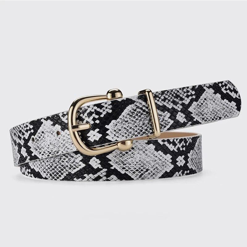 COOLERFIRE FASHION Vrouwen Riem Luxe Merk Eenvoudige PU Lederen Taille Riem Gouden Gesp Vrouwelijke Riemen Jeans Jurk Broek Tailleband Bandjes Geschenken NV012 105CM
