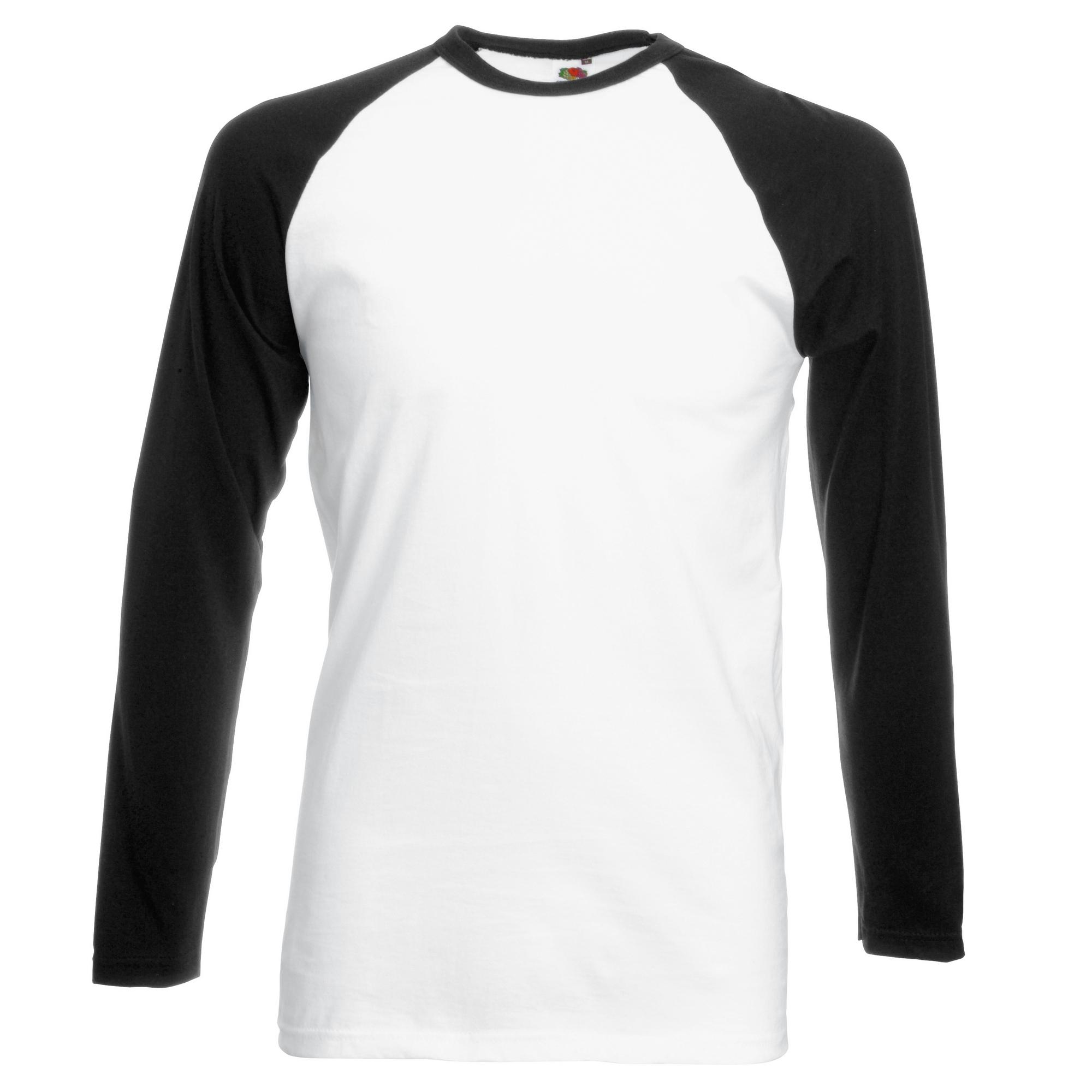 Fruit Of The Loom Honkbal T-shirt met lange mouwen voor heren 2XL