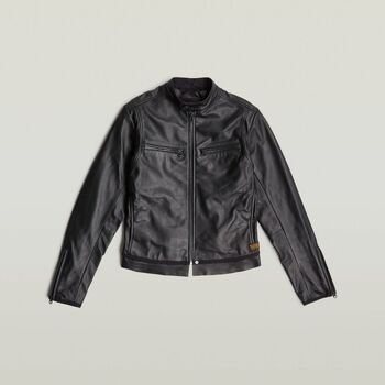 G-Star Raw Leren Jas  D21760-D555-6484 BLACK
