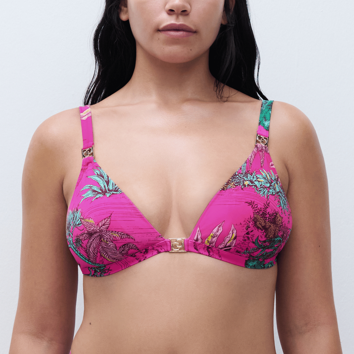 Chantelle Sauvage bikinitop zonder beugel, roze