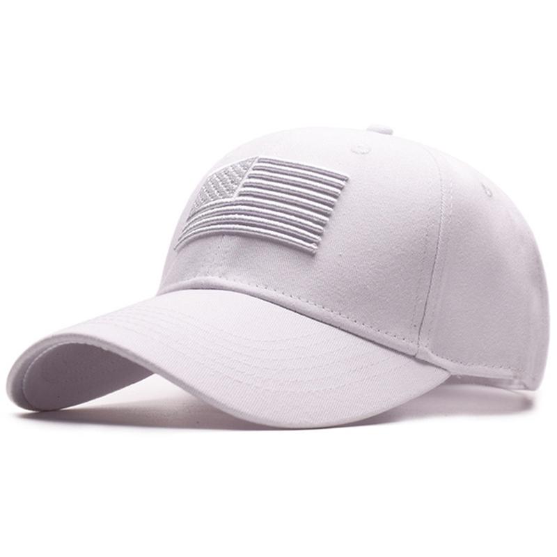 Hat Factory Amerikaanse vlag baseballpet katoenen snapback hoed golfhoed heren dames baseballpet wit