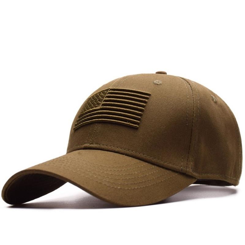 Hat Factory Amerikaanse vlag baseballpet katoenen snapback hoed golfhoed heren dames baseballpet legergroene kleur