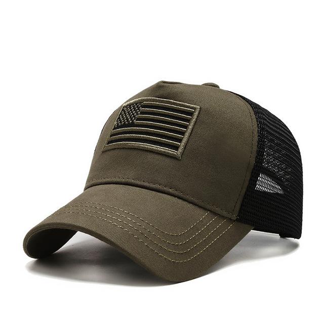 Cap Factory Mannen Mesh Baseball Cap Vrouwen Tactische Militaire Papa Hoed VS Amerikaanse Vlag US Unisex Hiphop Hoeden Outdoor Sport Caps