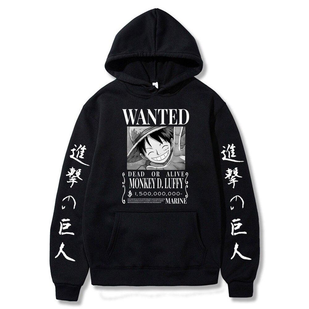 New Young Aanval op Titan Een Stuk Luffy Hoodie Mannen Mode Homme Fleece Hoodies Japanse Anime Gedrukt Mannelijke Streetwear Oversized Kleding XL